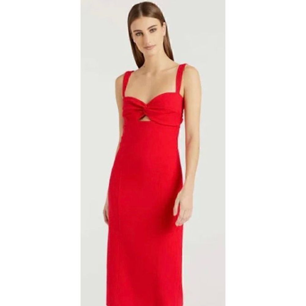 Cinq à Sept Luana Bodycon Cutout Dress in Red NWOT Size 8